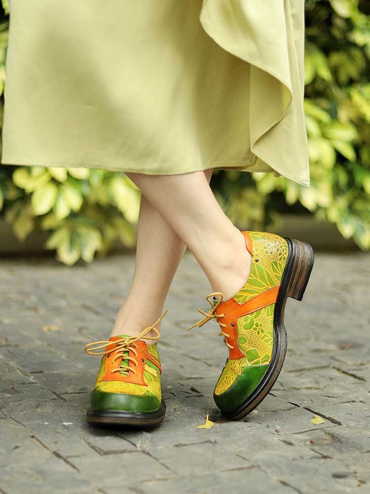 Hand - Printed Flat Cozy Shoes Flat by Colorstepshoes – Don't Panic Shoes