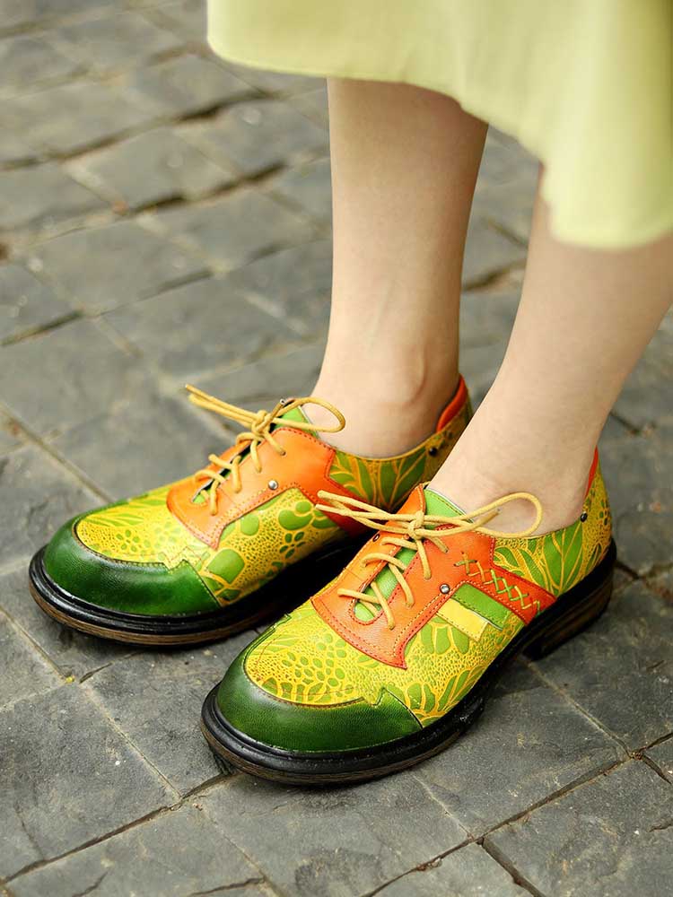 Hand - Printed Flat Cozy Shoes Flat by Colorstepshoes – Don't Panic Shoes