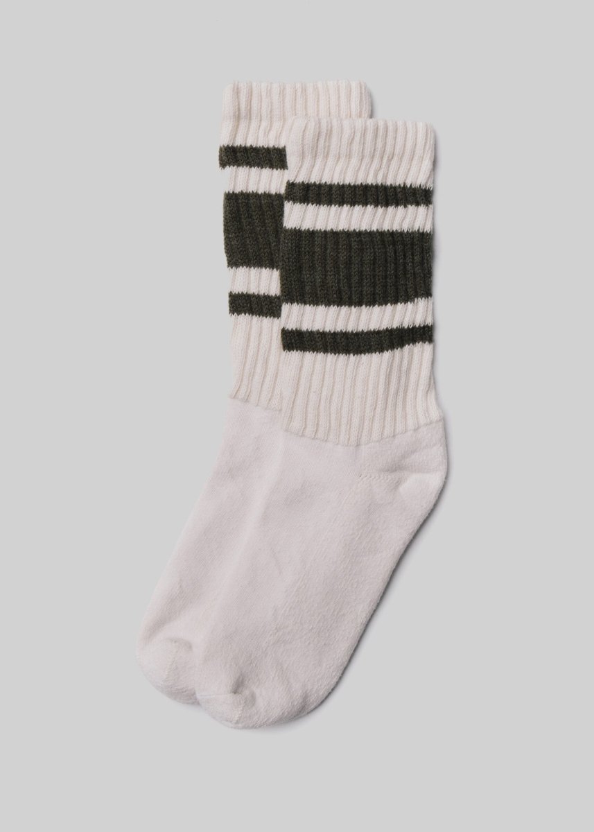 Heathered Mono Stripe Knit Socks Twisted Yarn Design Socks by American Trench – Don't Panic Shoes