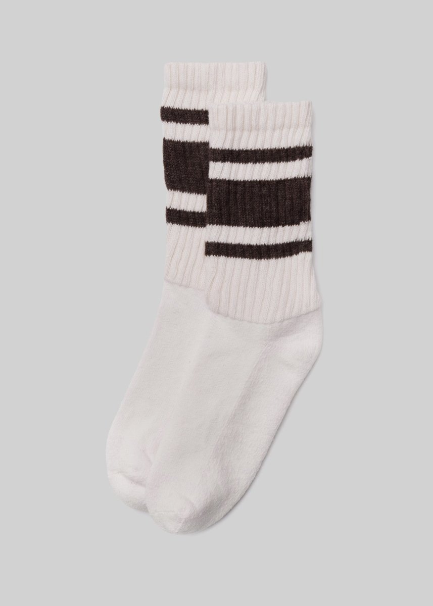 Heathered Mono Stripe Knit Socks Twisted Yarn Design Socks by American Trench – Don't Panic Shoes