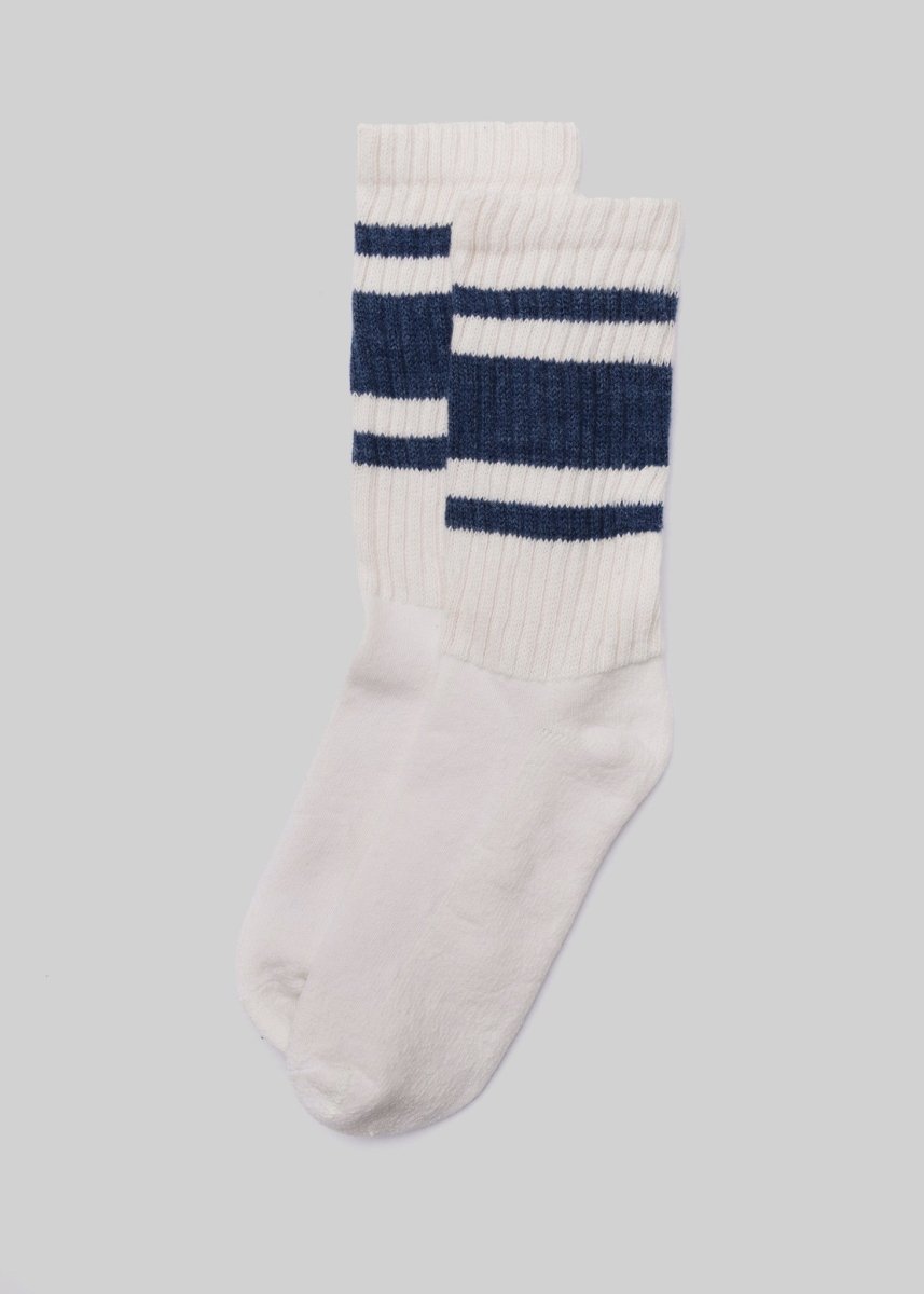 Heathered Mono Stripe Knit Socks Twisted Yarn Design Socks by American Trench – Don't Panic Shoes