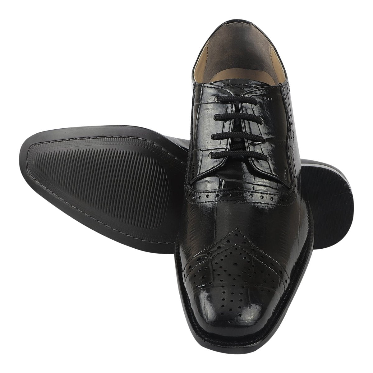 Henley Genuine Leather Oxford Style Brogue Dress Shoes Shoes by Libertyzeno – Don't Panic Shoes