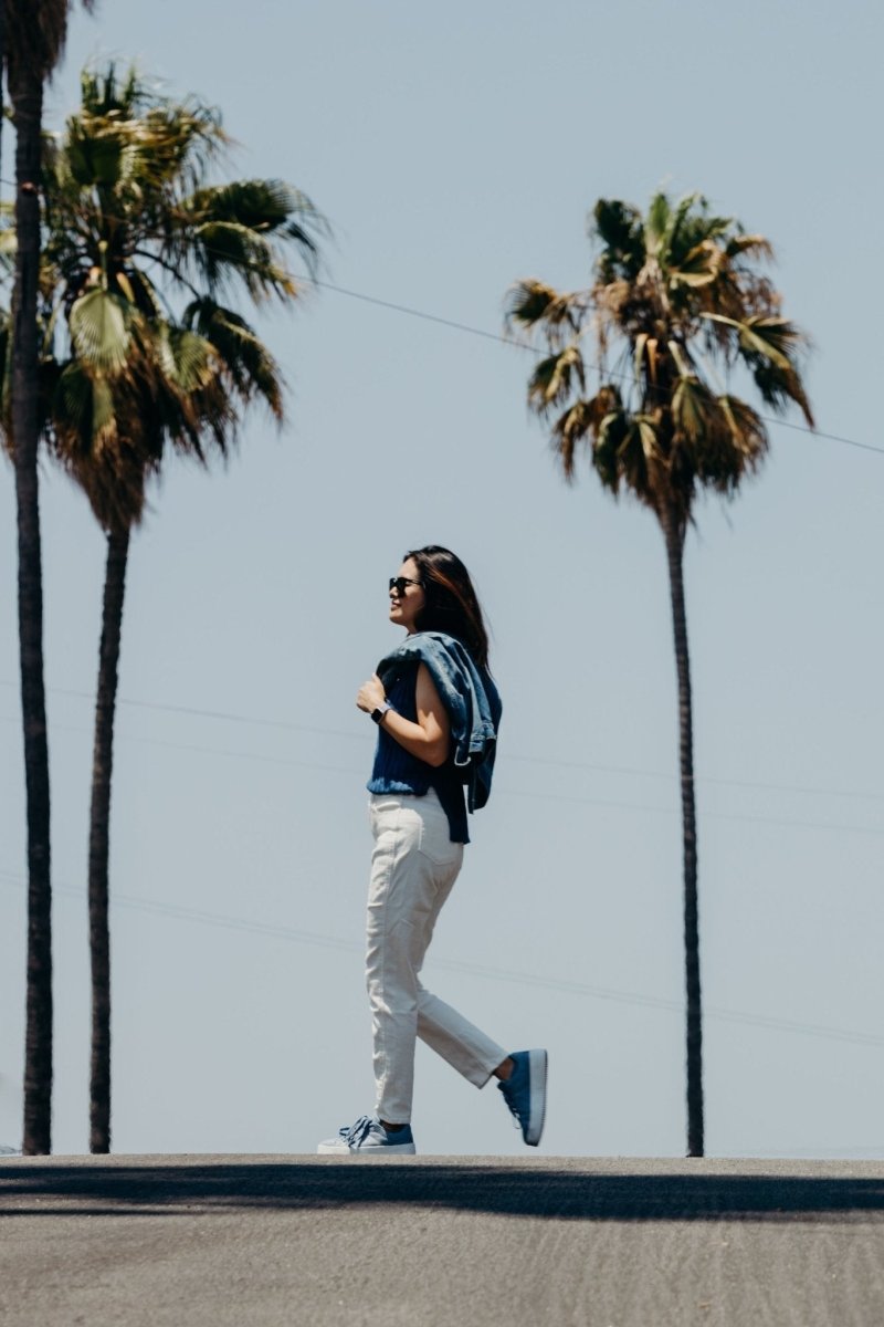 Hero | Dusty Blue Sneakers by J.Adams – Don't Panic Shoes