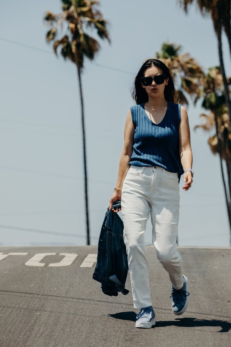 Hero | Dusty Blue Sneakers by J.Adams – Don't Panic Shoes