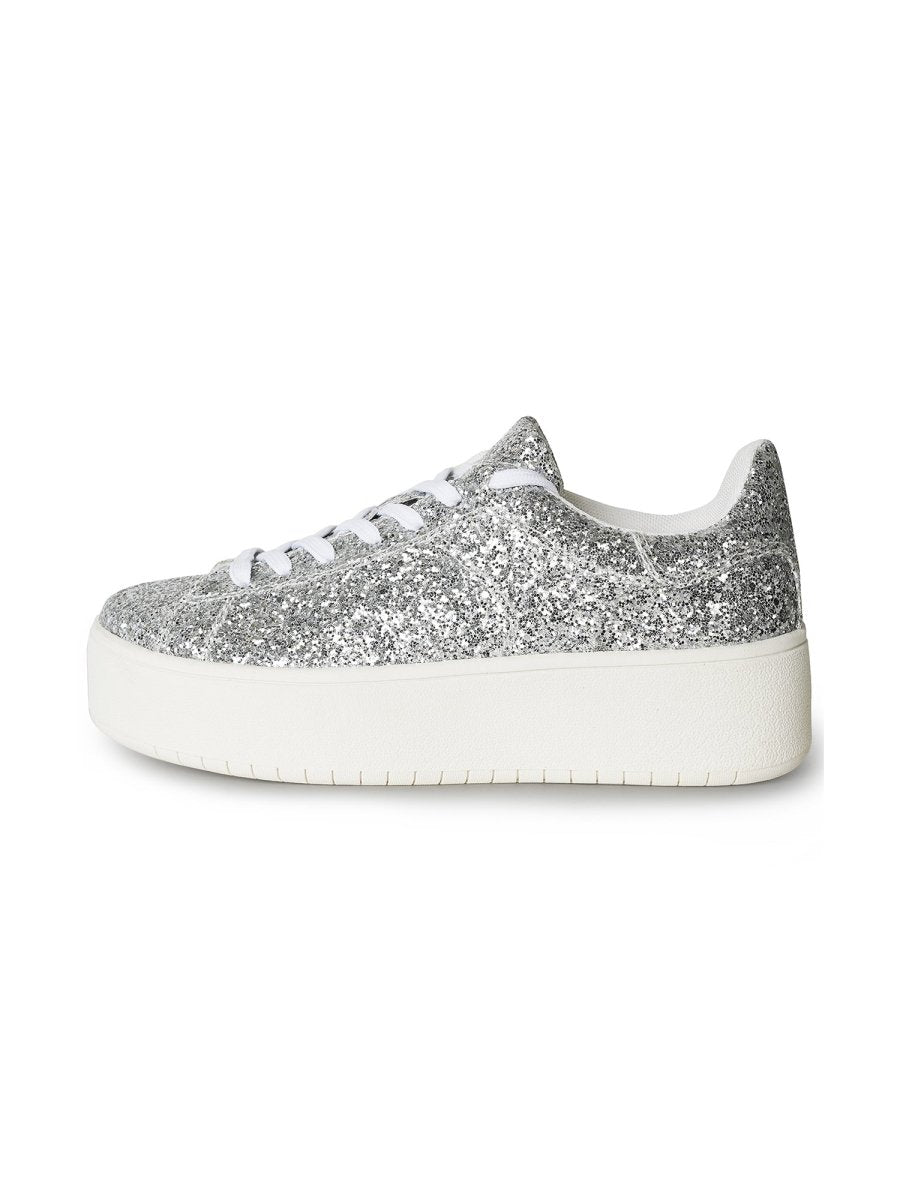 Hero | Glittery (Silver) Sneakers by J.Adams – Don't Panic Shoes