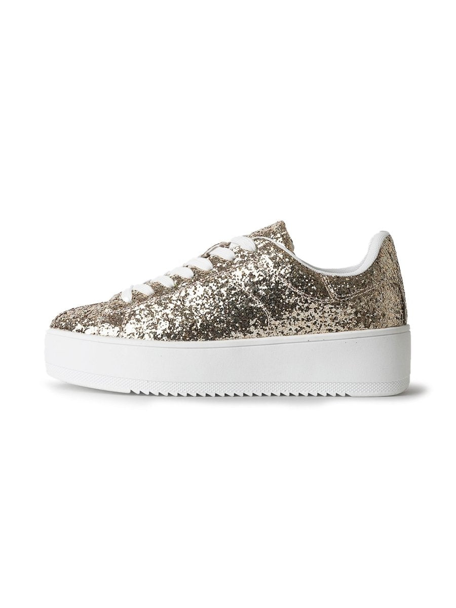Hero | Gold Glitter Sneakers by J.Adams – Don't Panic Shoes