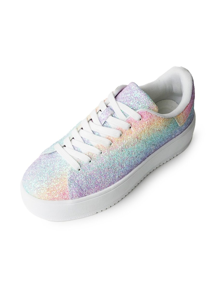 Hero | Rainbow Glitter Sneakers by J.Adams – Don't Panic Shoes