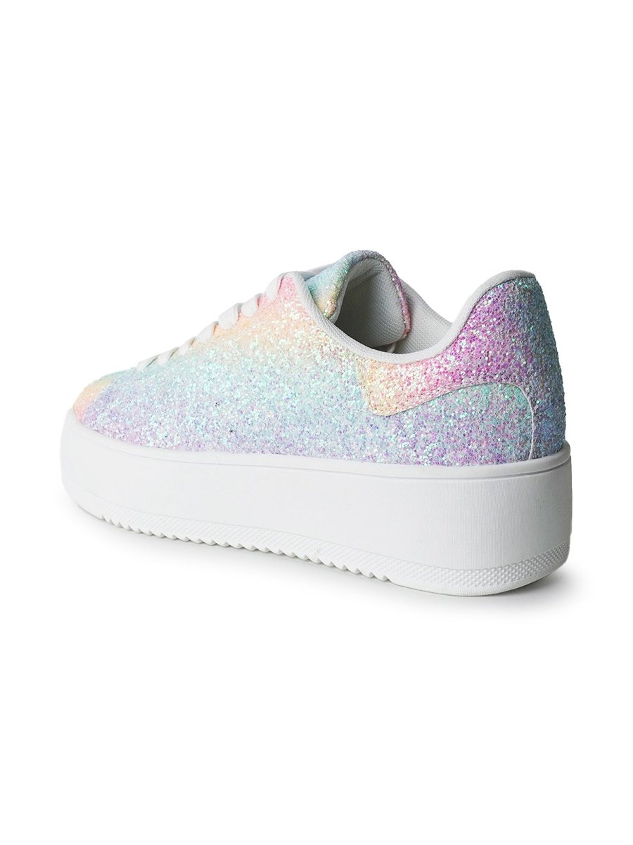 Hero | Rainbow Glitter Sneakers by J.Adams – Don't Panic Shoes
