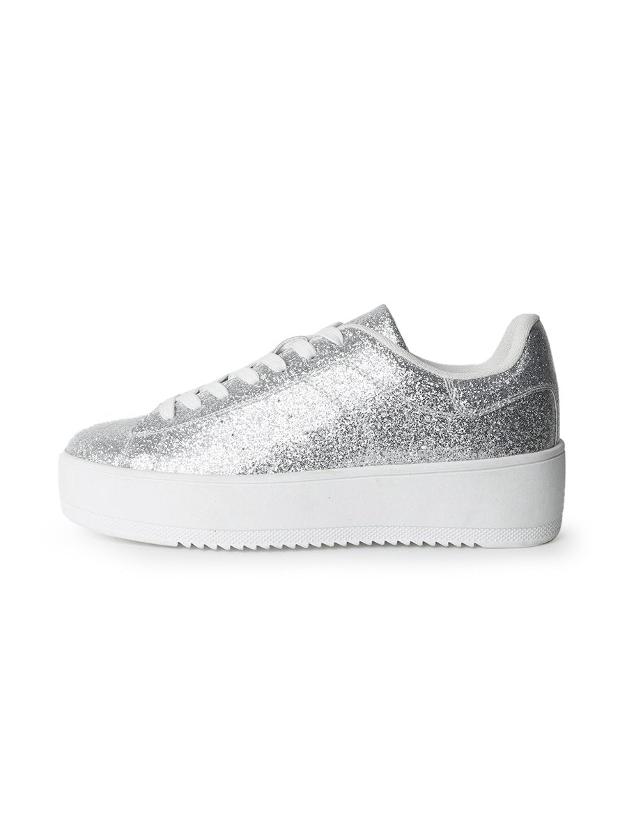 Hero | Silver Glitter Sneakers by J.Adams – Don't Panic Shoes