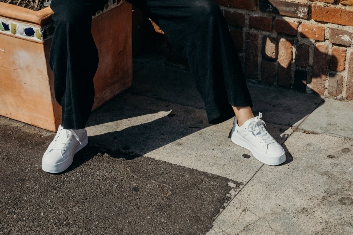 Hero | White Sneakers by J.Adams – Don't Panic Shoes