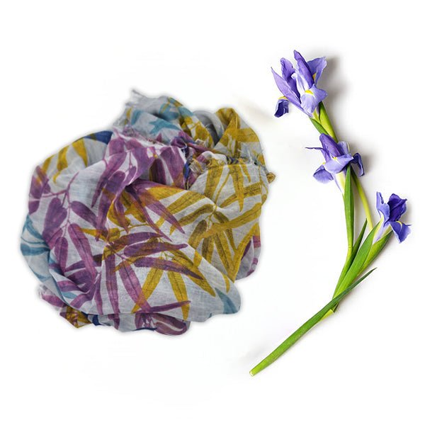 Hokusai 86 Art Print Limited Edition Italian Handcrafted Bamboo Fiber Grey Bamboo Scarves by Mar Soreli – Don't Panic Shoes