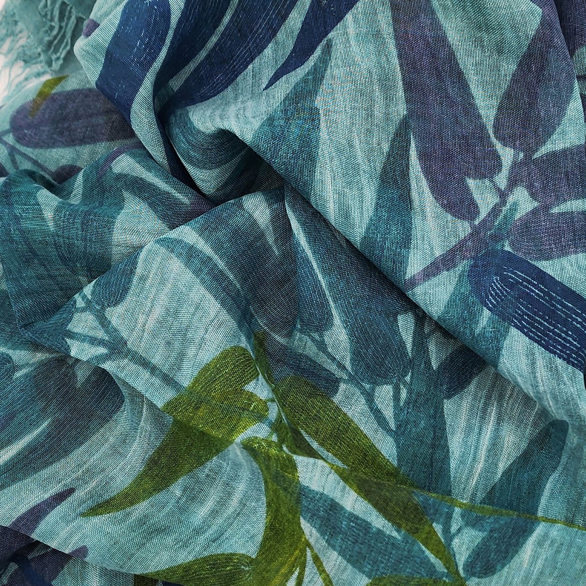 Hokusai Petroleum 73 Bamboo Fiber Print Textile Inspired Art Bamboo Scarves by Mar Soreli – Don't Panic Shoes