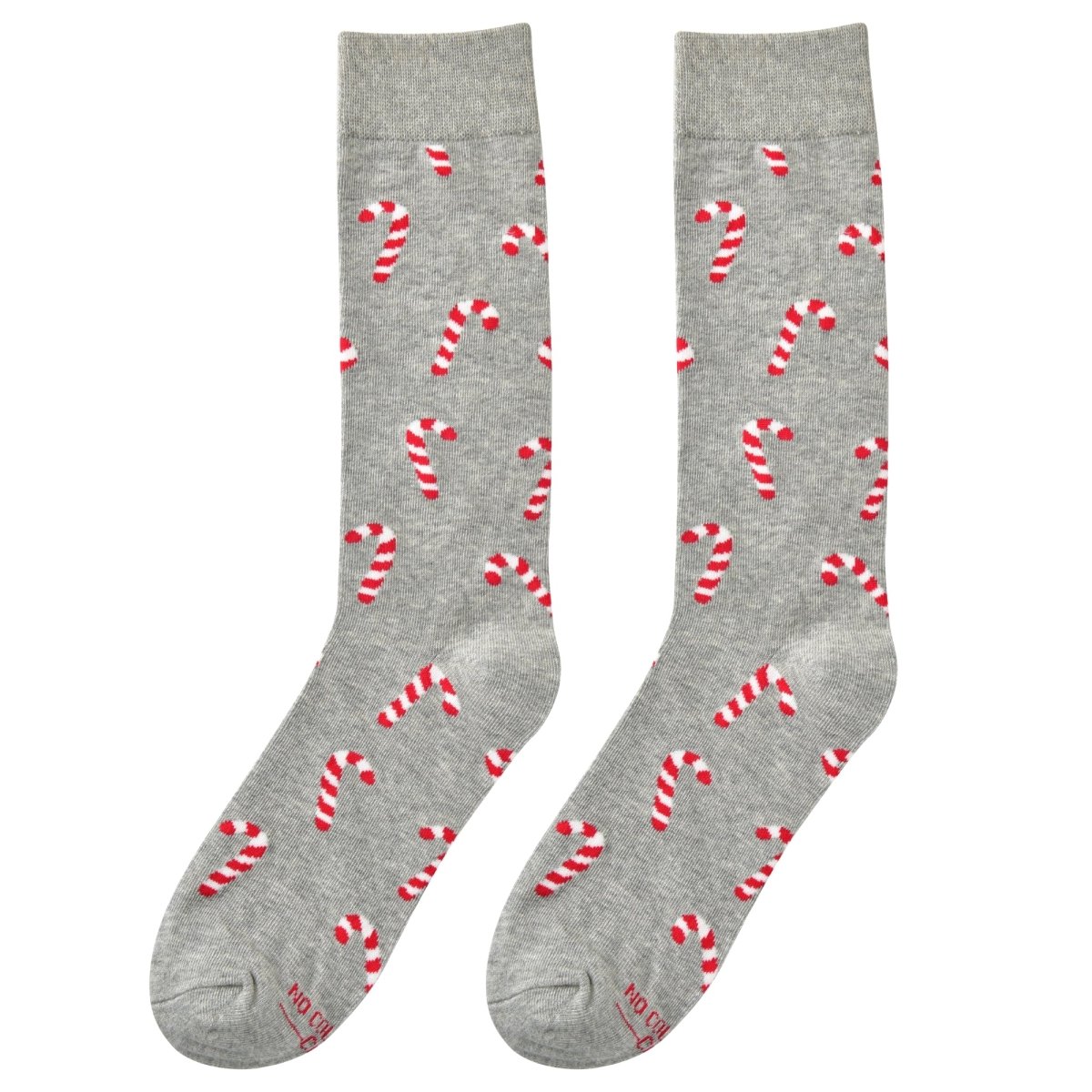 Holiday Candy Cane Socks Festive Christmas Crew Socks Socks by No Cold Feet – Don't Panic Shoes