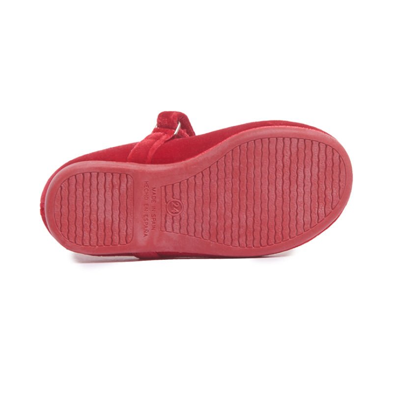 Holly Red Adjustable Velcro Non Slip Rubber Soles Cushioned seasonal core FW by Childrenchic – Don't Panic Shoes