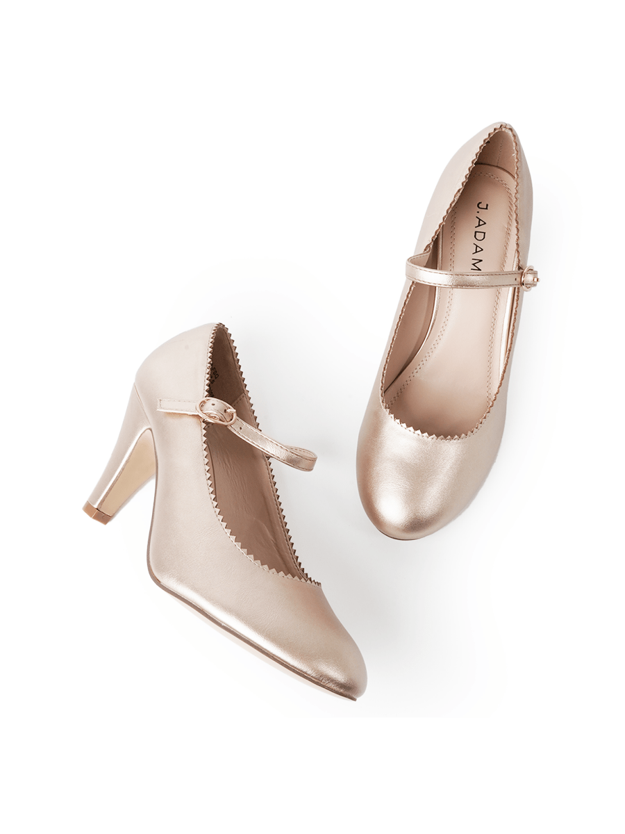 Honey | Rose Gold Patent Heels by J.Adams – Don't Panic Shoes