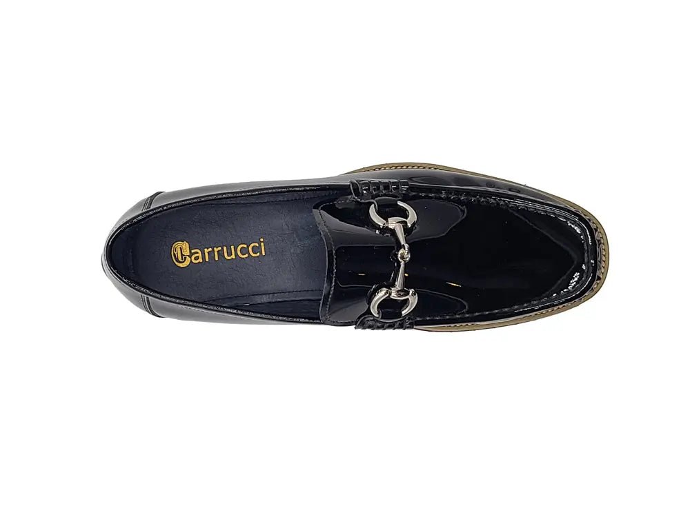 Horse Bit Lug Sole Loafer Leather Full Leather Lining Shoes by Carrucci Shoes – Don't Panic Shoes