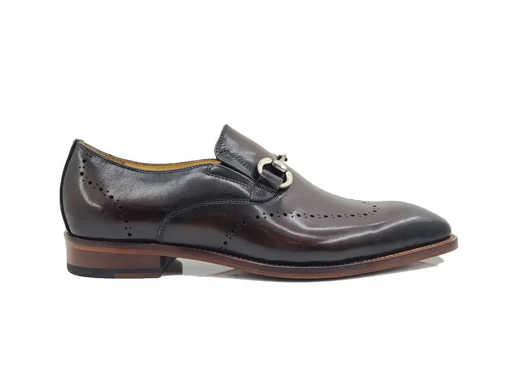 Horsebit Wingtip Loafer Calfskin Burnished Kl901 - 01 Shoes by Carrucci Shoes – Don't Panic Shoes