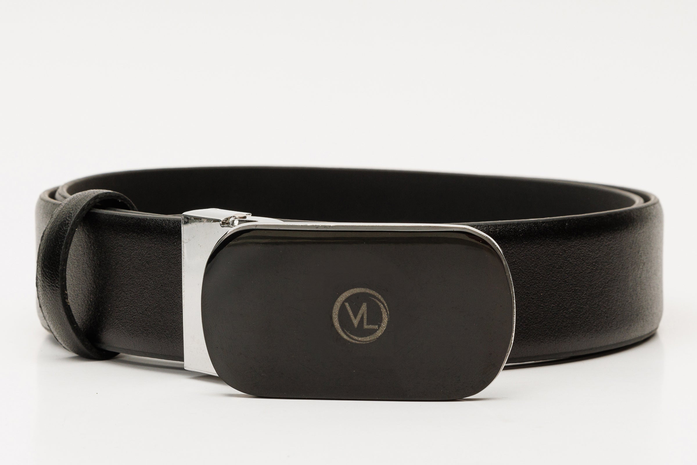 The Marzano Black Color Calfskin Belt