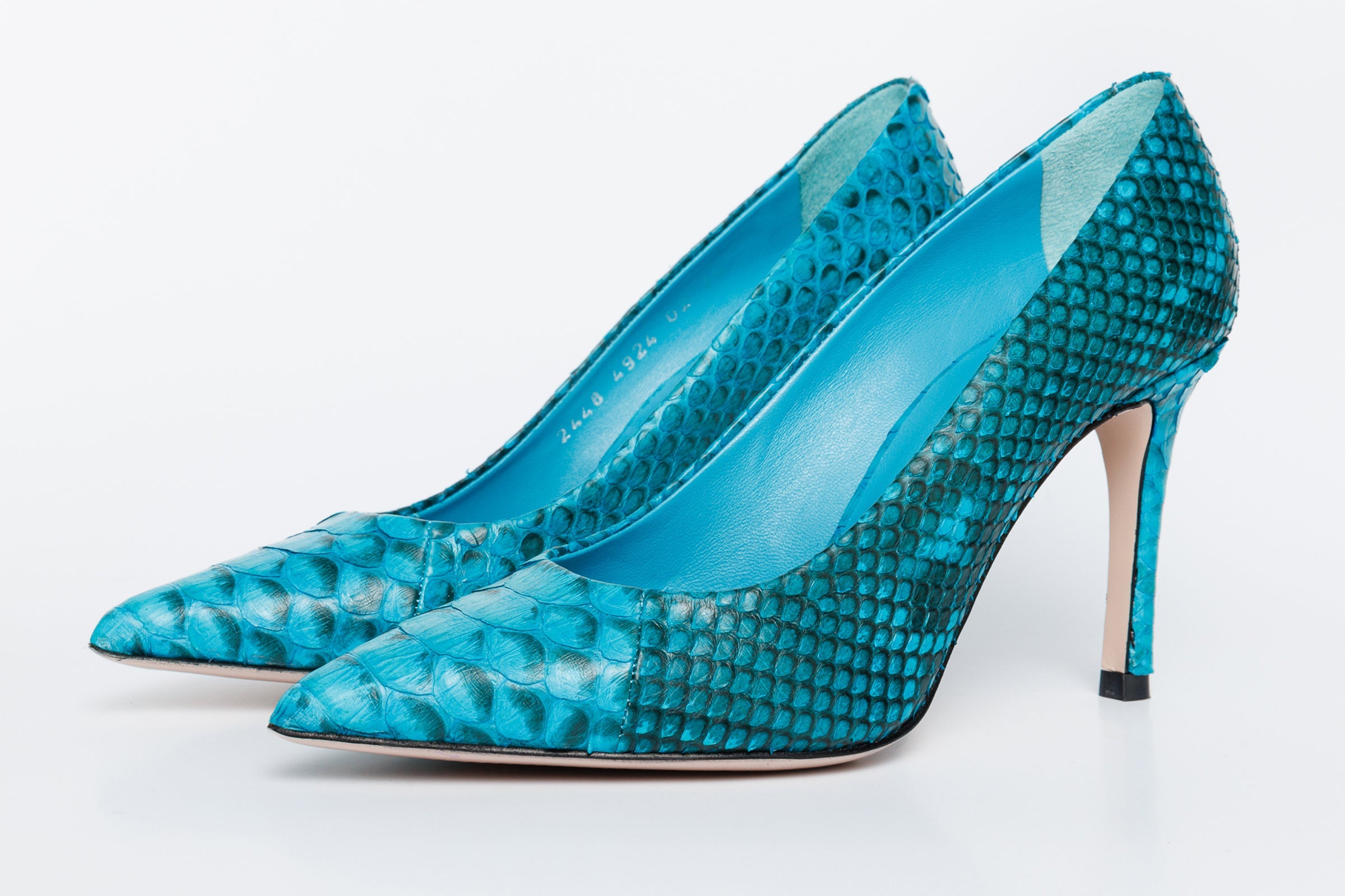 The Queenn Turquoise Pythn Leather Pump Women Shoe