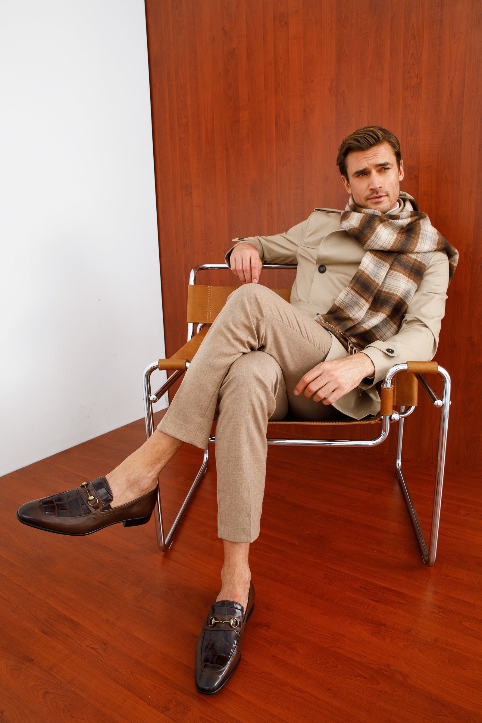 The Pusan Brown Leather Bit Loafer Men Shoe Final Sale!