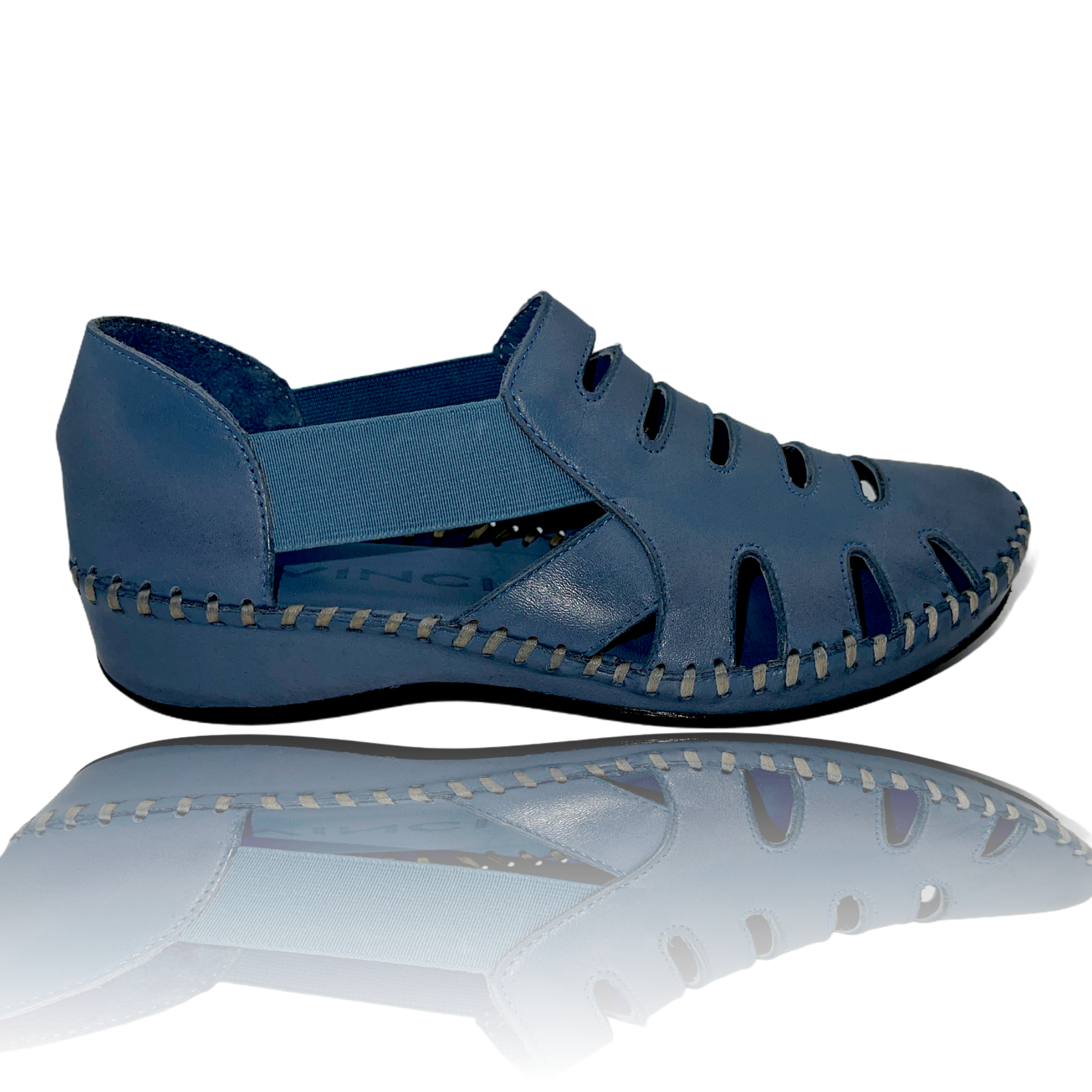 Vinci Leather Shoes The Maerdy Blue Leather Sandal Final Sale!