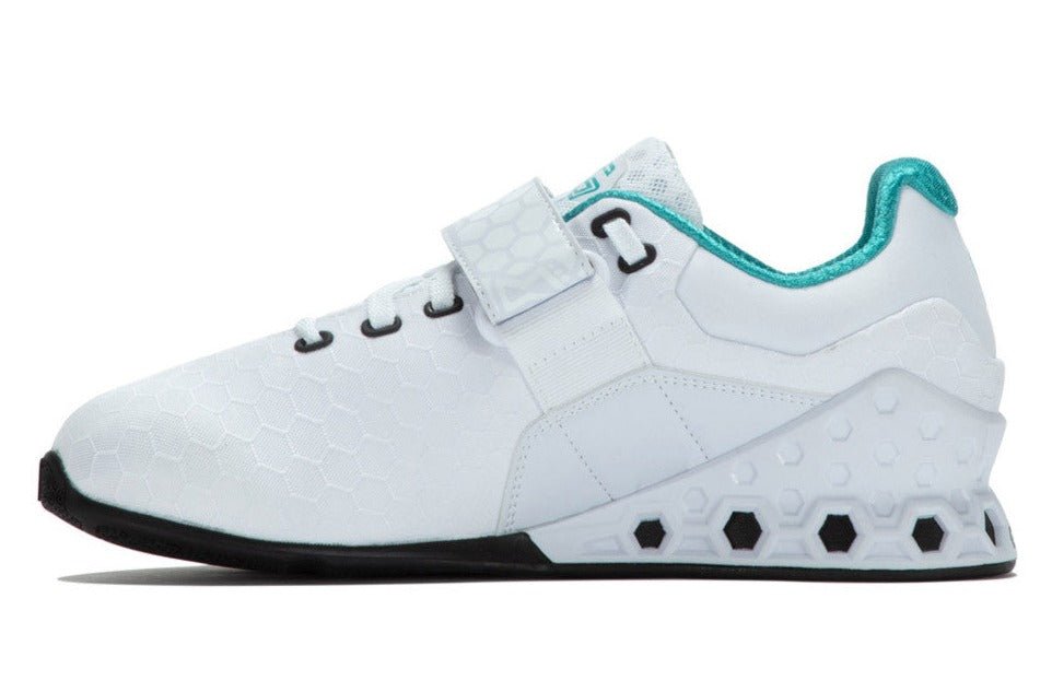 Inov8 FaStlift Power G 380 Women’s Weightlifting Training Shoes White Teal 001057 - Whtl - S - 01 Footwear by Inov - 8 – Don't Panic Shoes