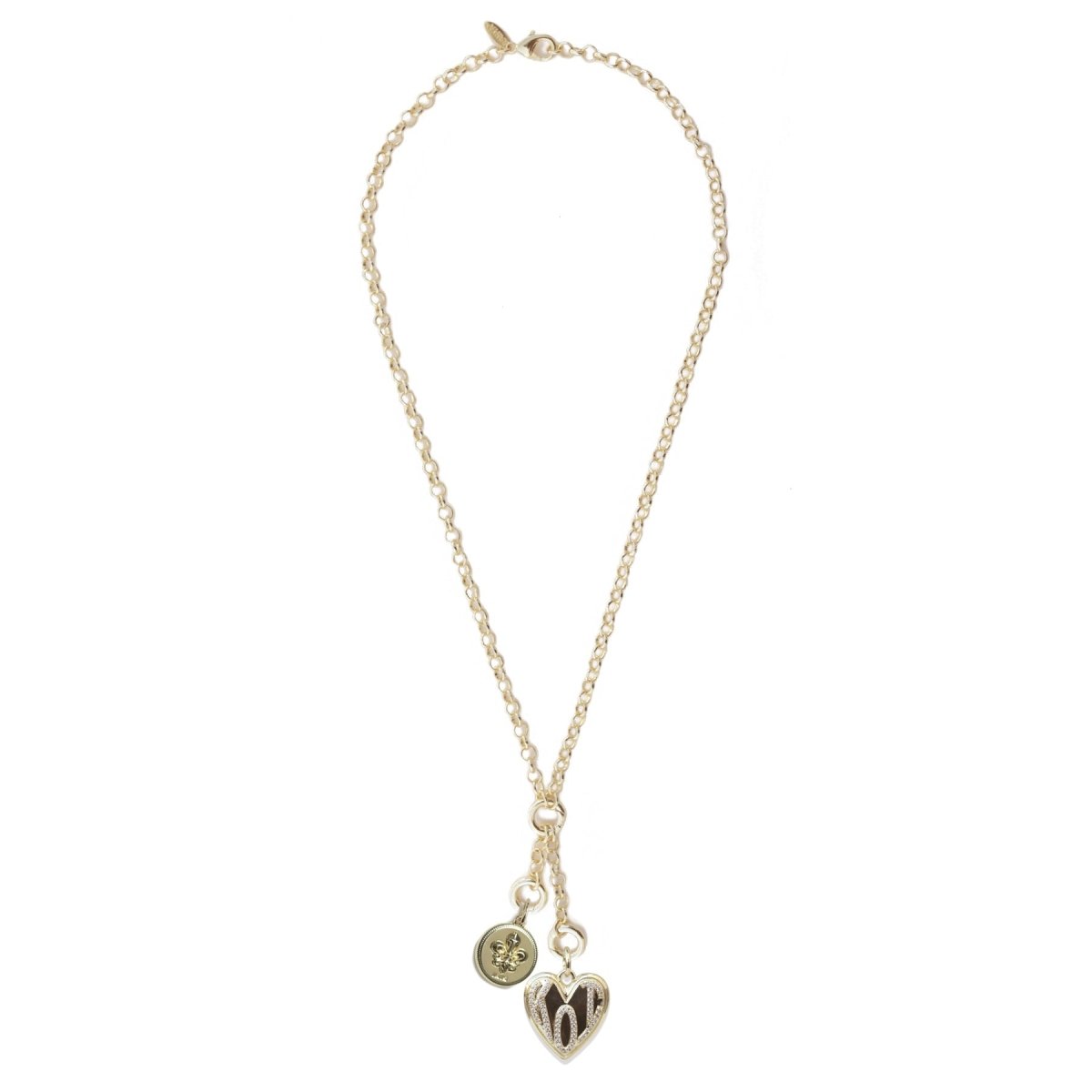 Iris Napoleon Necklace With Koi Heart And Mini St. Charles Pendants Necklaces by Rahya Jewelry Design – Don't Panic Shoes