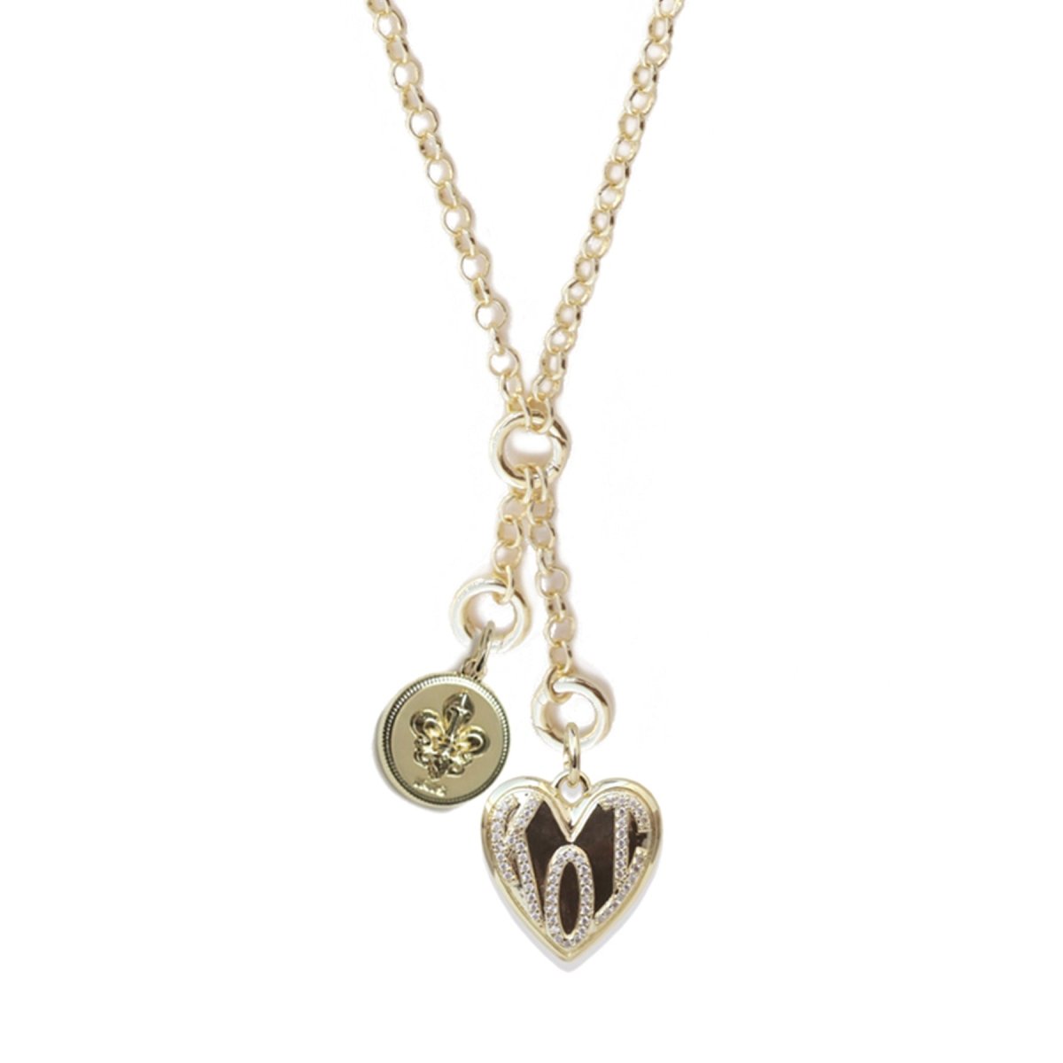 Iris Napoleon Necklace With Koi Heart And Mini St. Charles Pendants Necklaces by Rahya Jewelry Design – Don't Panic Shoes