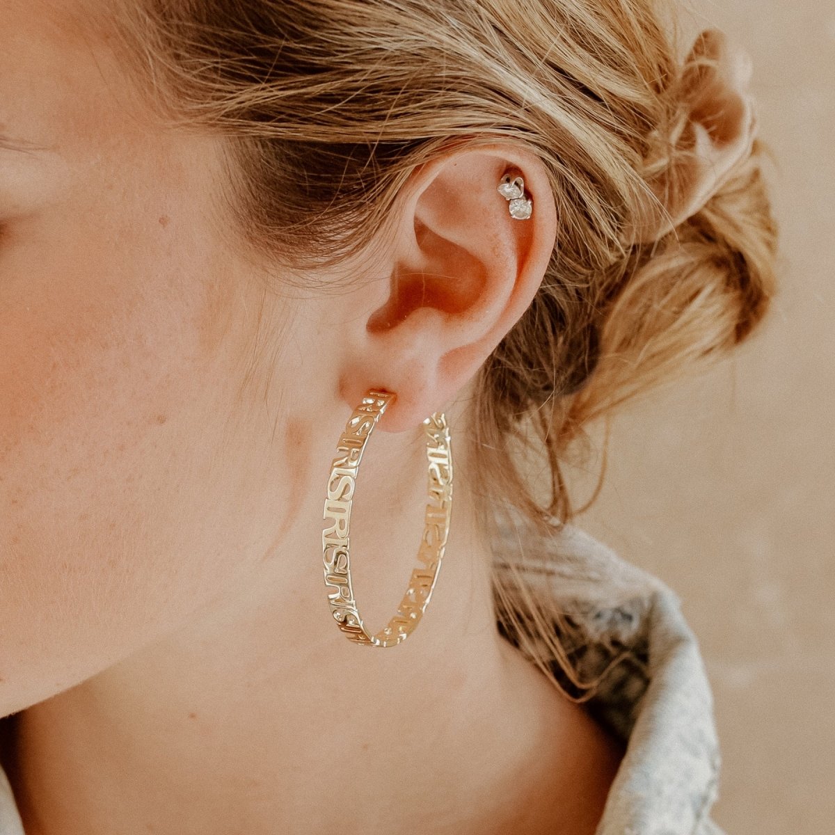 Iris Pageant Hoop Earrings Large Earrings by Rahya Jewelry Design – Don't Panic Shoes