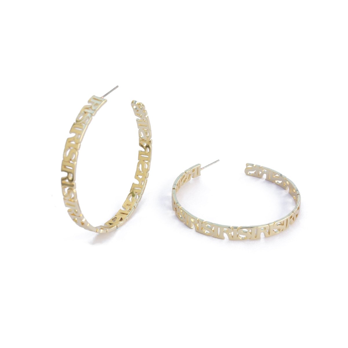 Iris Pageant Hoop Earrings Large Earrings by Rahya Jewelry Design – Don't Panic Shoes