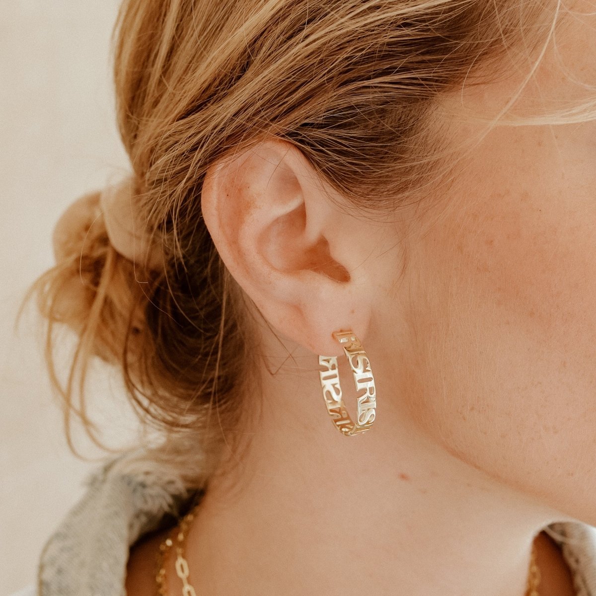 Iris Pageant Hoop Earrings Medium Earrings by Rahya Jewelry Design – Don't Panic Shoes