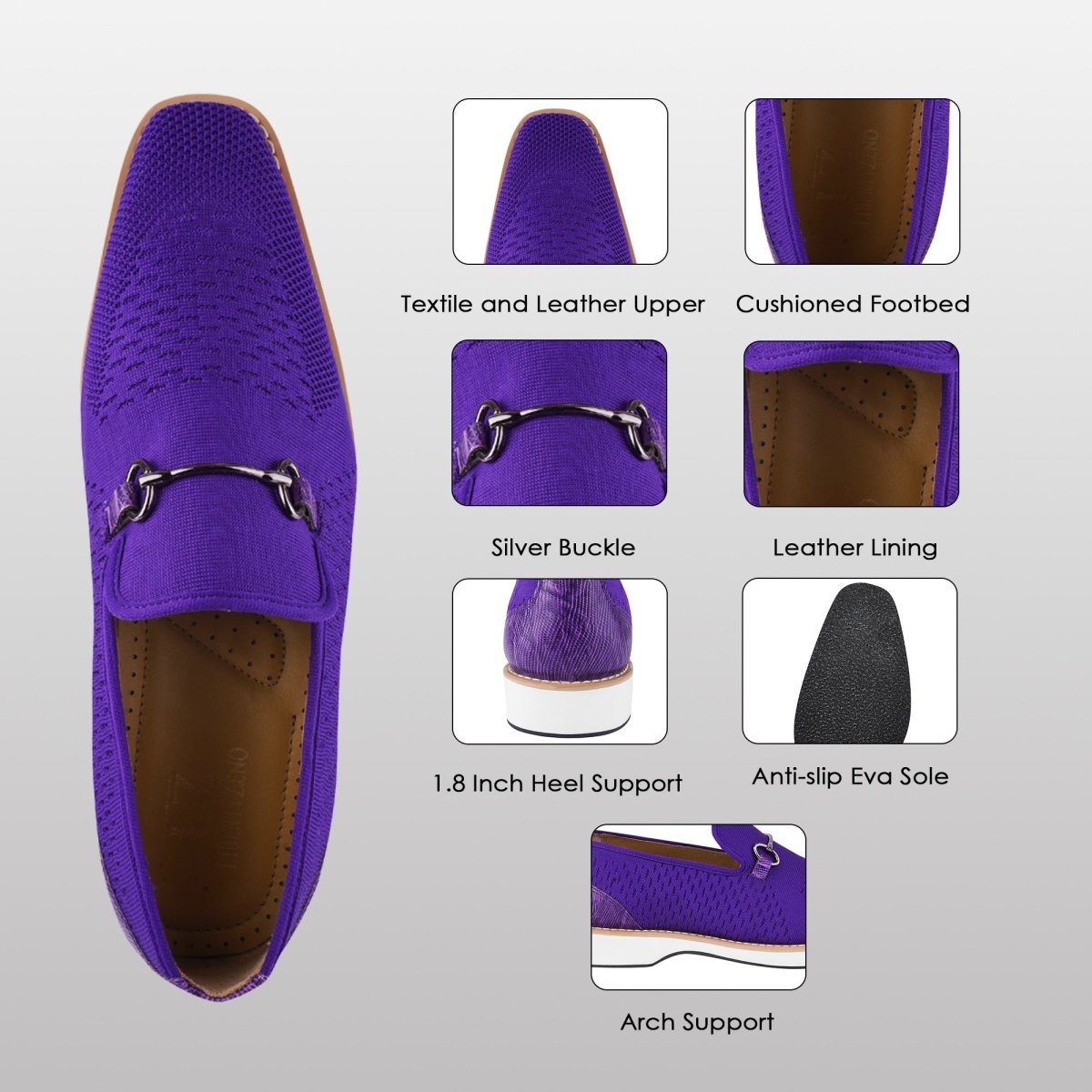 Jack Mens Leather Textile Casual Loafers Shoes by Libertyzeno – Don't Panic Shoes