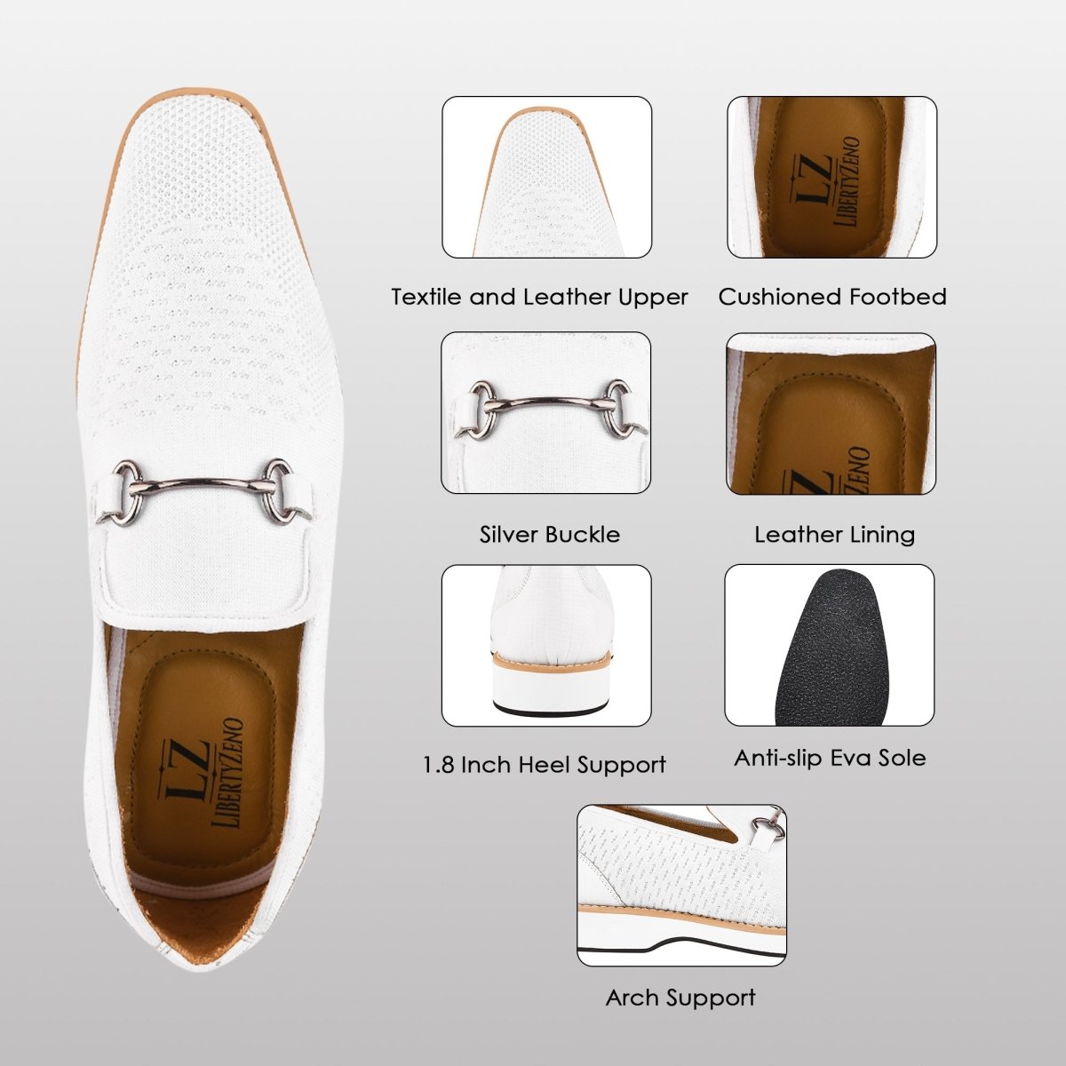 Jack Mens Leather Textile Casual Loafers Shoes by Libertyzeno – Don't Panic Shoes