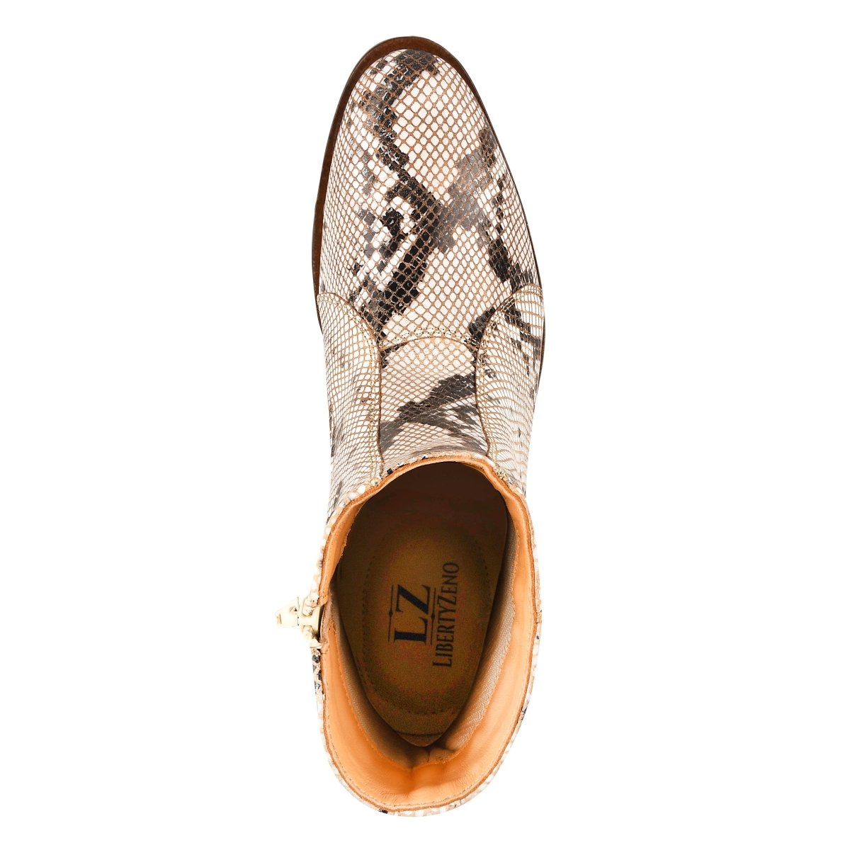 Jazzy Jackman Leather Print Ankle Length Boots Shoes by Libertyzeno – Don't Panic Shoes