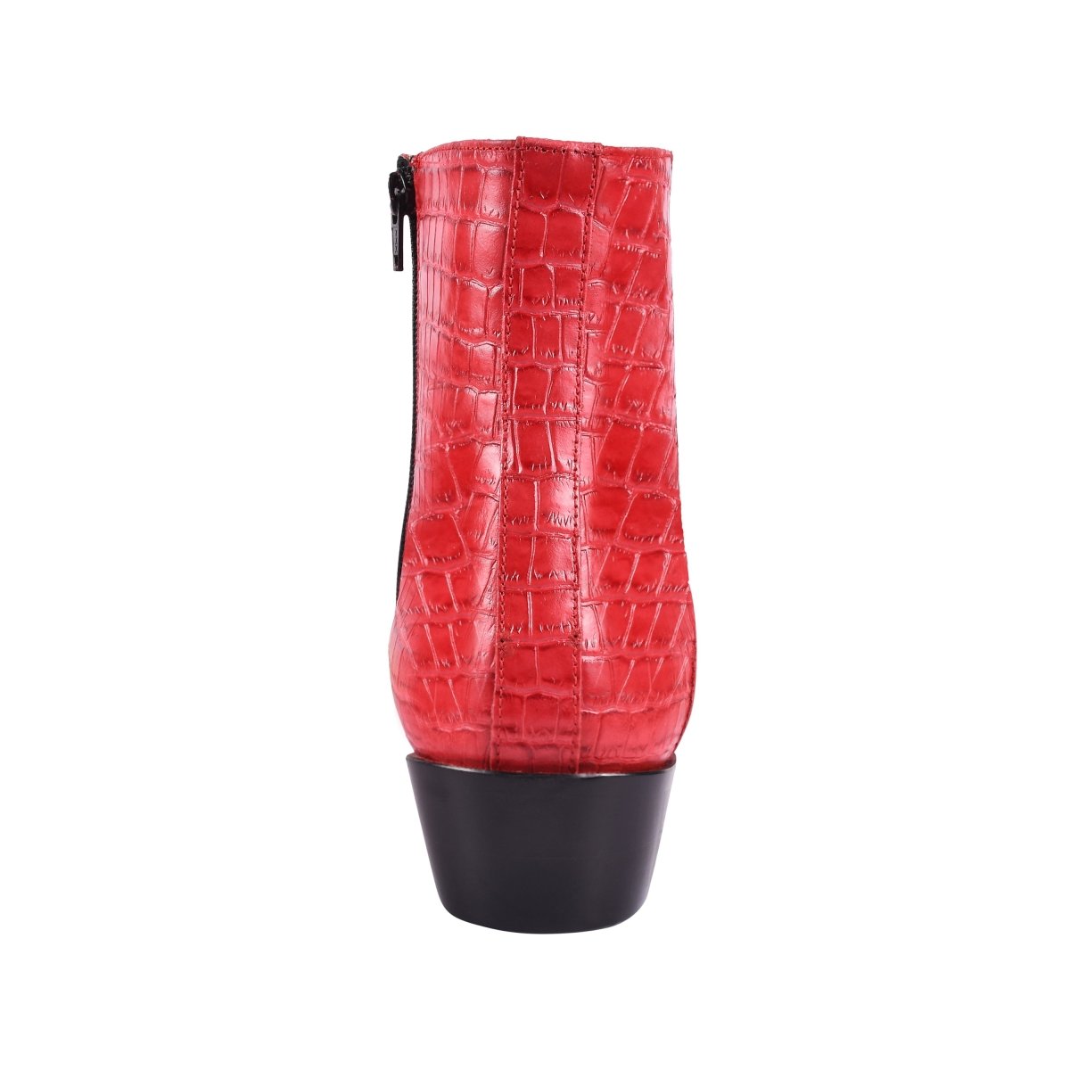 Jazzy Jackman Leather Print Ankle Length Boots Shoes by Libertyzeno – Don't Panic Shoes