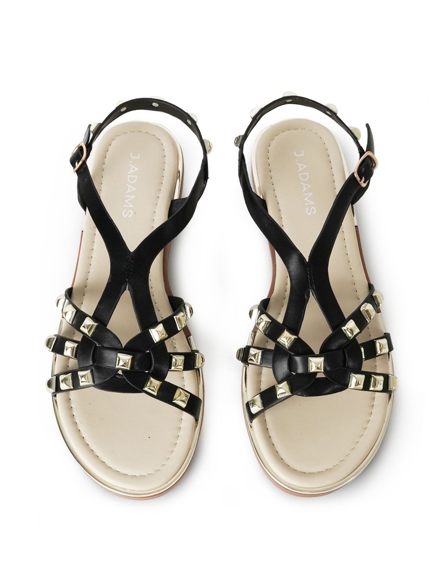 Jennifer | Black Sandals by J.Adams – Don't Panic Shoes