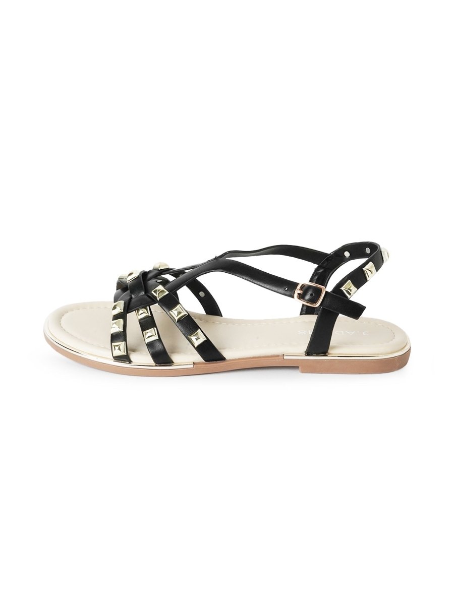 Jennifer | Black Sandals by J.Adams – Don't Panic Shoes