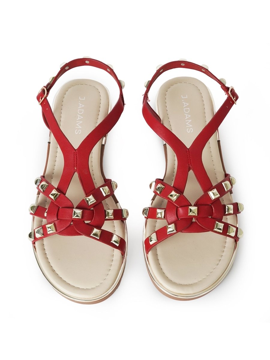 Jennifer | Red Sandals by J.Adams – Don't Panic Shoes