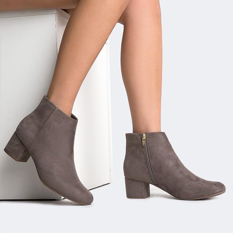 Jody | Taupe Booties by J.Adams – Don't Panic Shoes