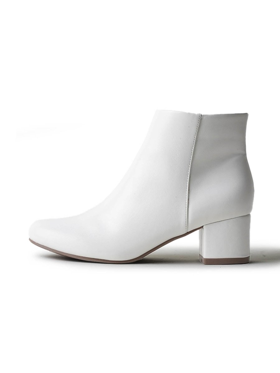 Jody | White Booties by J.Adams – Don't Panic Shoes