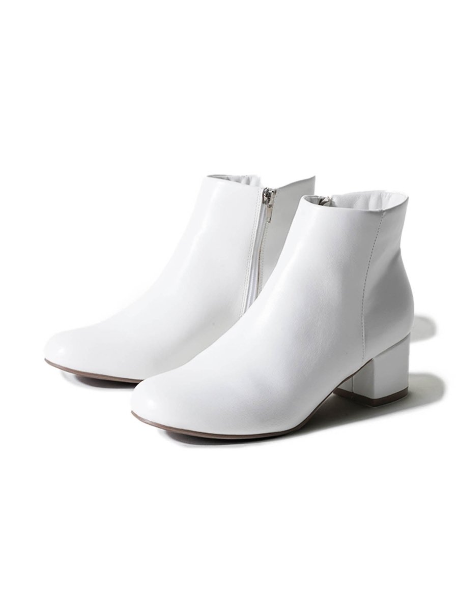 Jody | White Booties by J.Adams – Don't Panic Shoes