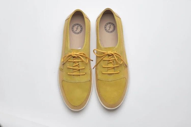 Johnny FamouS Bally Style Midtown Men’s Low Tops – Yellow Suede – Retro 80s Flavor Shoes by Johnny Famous – Don't Panic Shoes