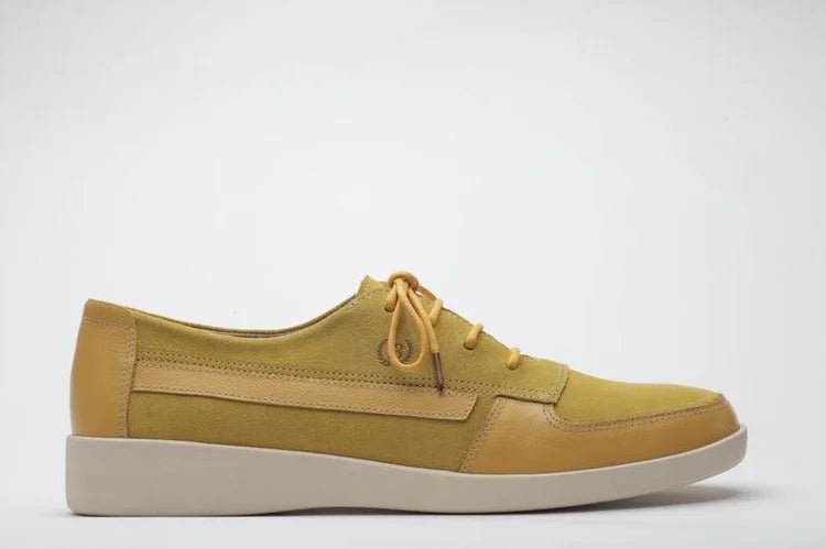 Johnny FamouS Bally Style Midtown Men’s Low Tops – Yellow Suede – Retro 80s Flavor Shoes by Johnny Famous – Don't Panic Shoes