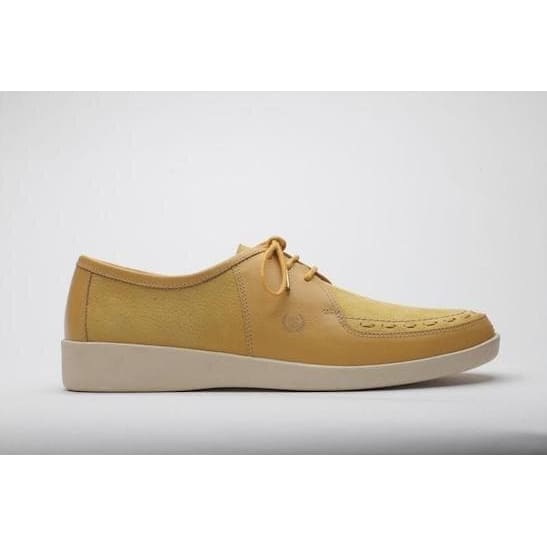 Johnny Famous Bally Style Midtown Men’s Yellow Leather/suede