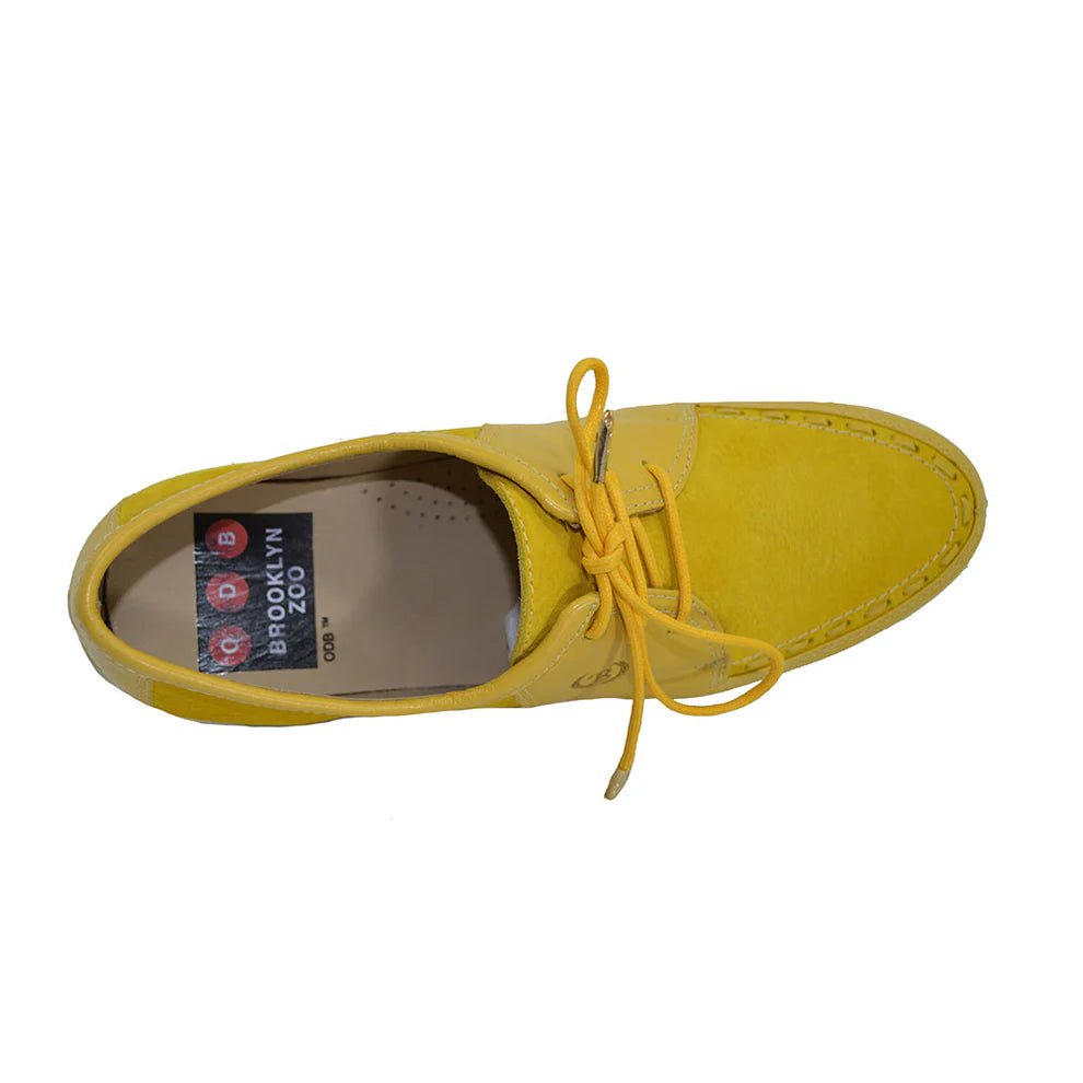 Johnny FamouS Bally Style Midtown Odb X Wu - Tang Limited Edition Men’s Low Tops – Yellow Leather – Vintage 80s Vibe Shoes by Johnny Famous – Don't Panic Shoes