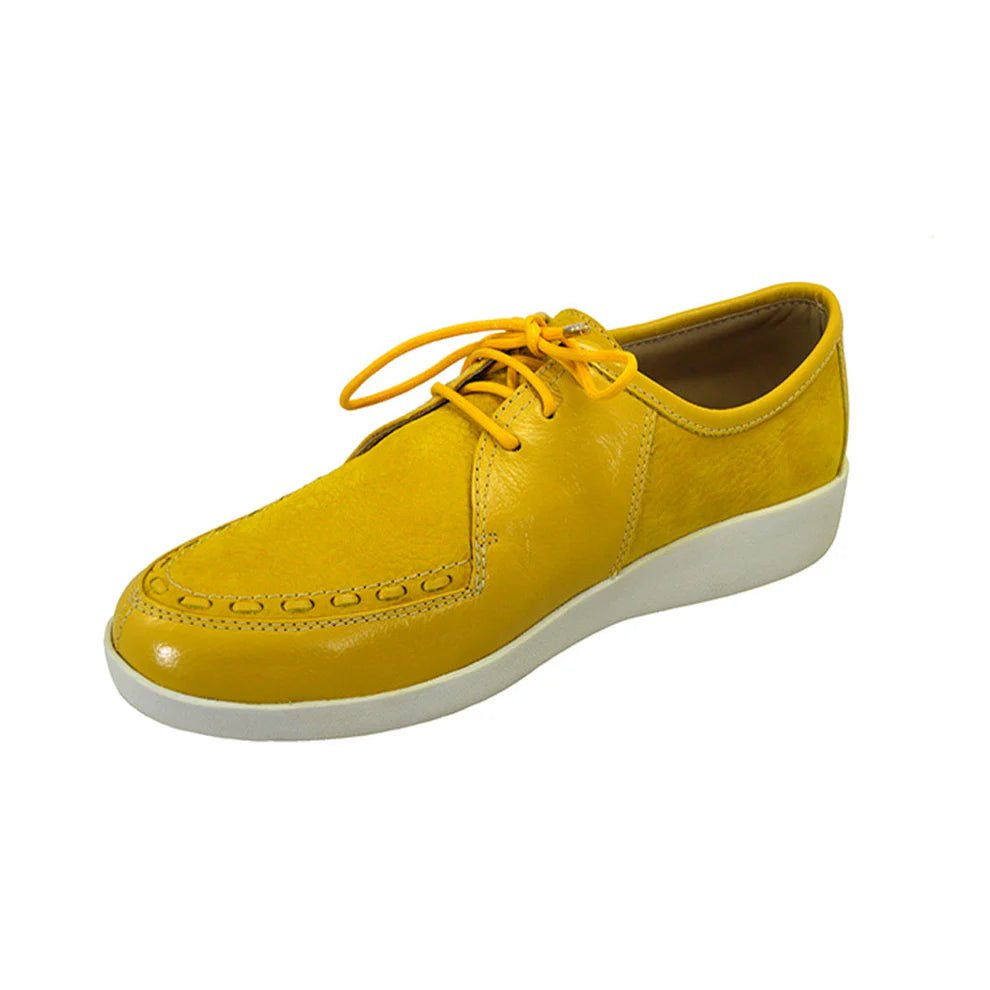 Johnny FamouS Bally Style Midtown Odb X Wu - Tang Limited Edition Men’s Low Tops – Yellow Leather – Vintage 80s Vibe Shoes by Johnny Famous – Don't Panic Shoes
