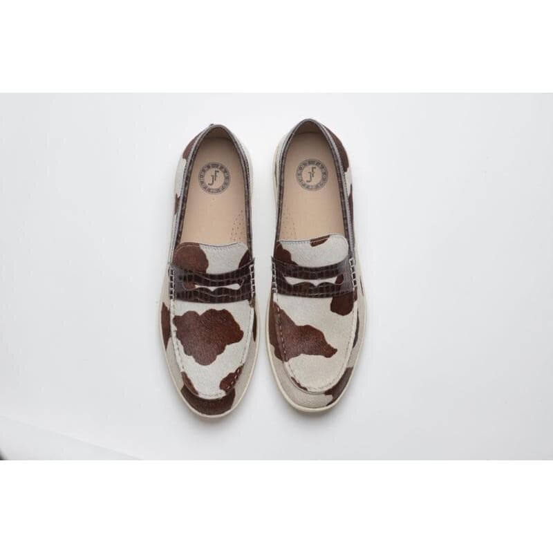 Johnny Famous Bally Style Pony Men's Brown Animal Leather Slip Ons Shoes by Johnny Famous – Don't Panic Shoes