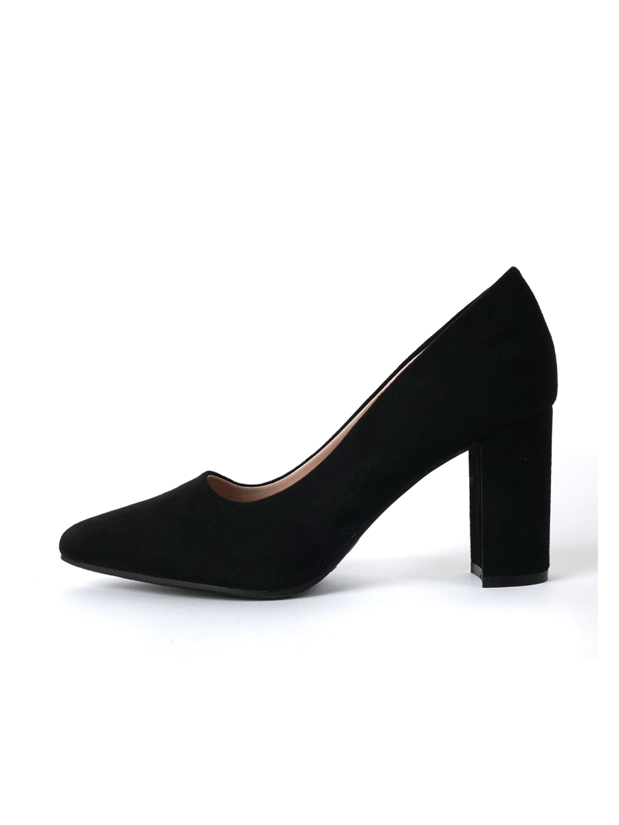 Jolie | Black Suede Heels by J.Adams – Don't Panic Shoes