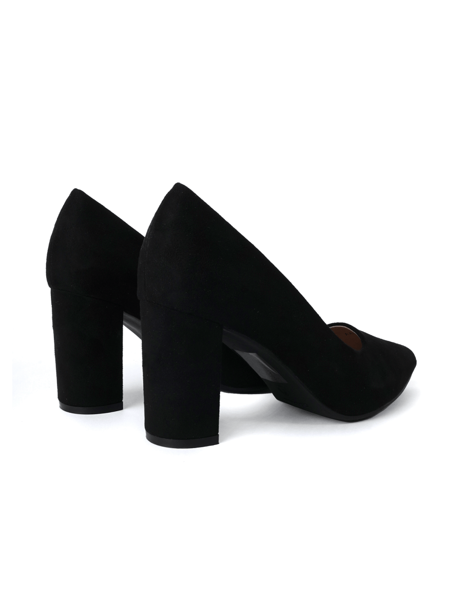Jolie | Black Suede Heels by J.Adams – Don't Panic Shoes