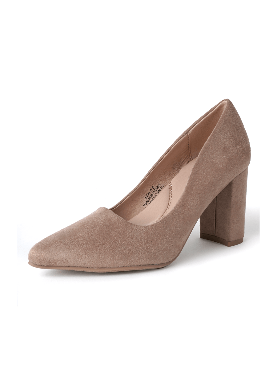 Jolie | Taupe Suede Heels by J.Adams – Don't Panic Shoes